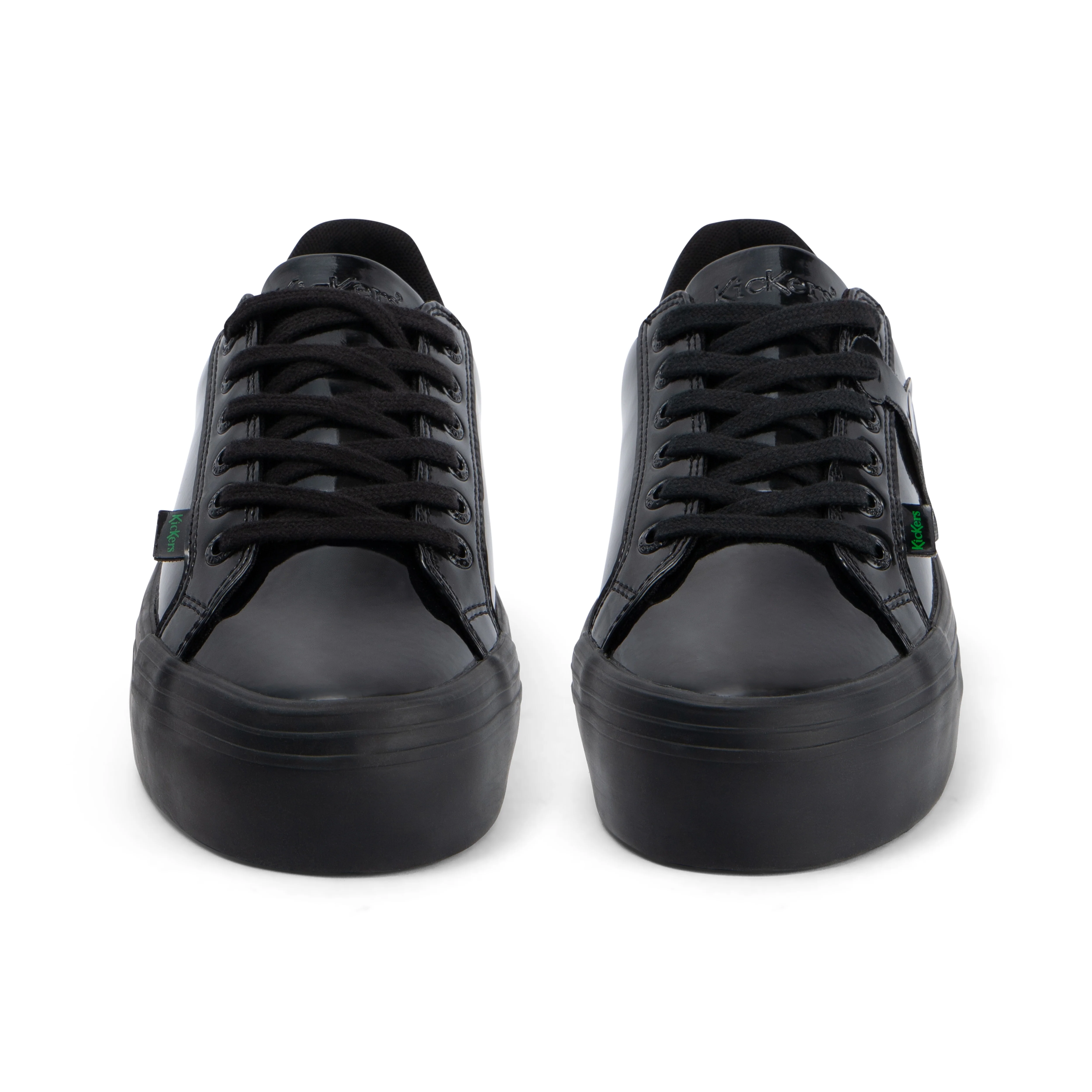 Youth Womens Tovni stack Leather Alternative Patent Leather Black - Image 2